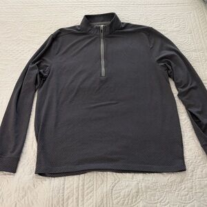 Johnnie-O 1/4 zip Blue Gray Dot print
